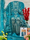 1263 E To H Mehboob Tex Embroidery Organza Pakistani Suits Wholesale Suppliers In India
